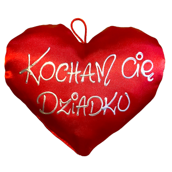 [Sm04] Poduszka serce małe KOCHAM CIĘ DZIADKU